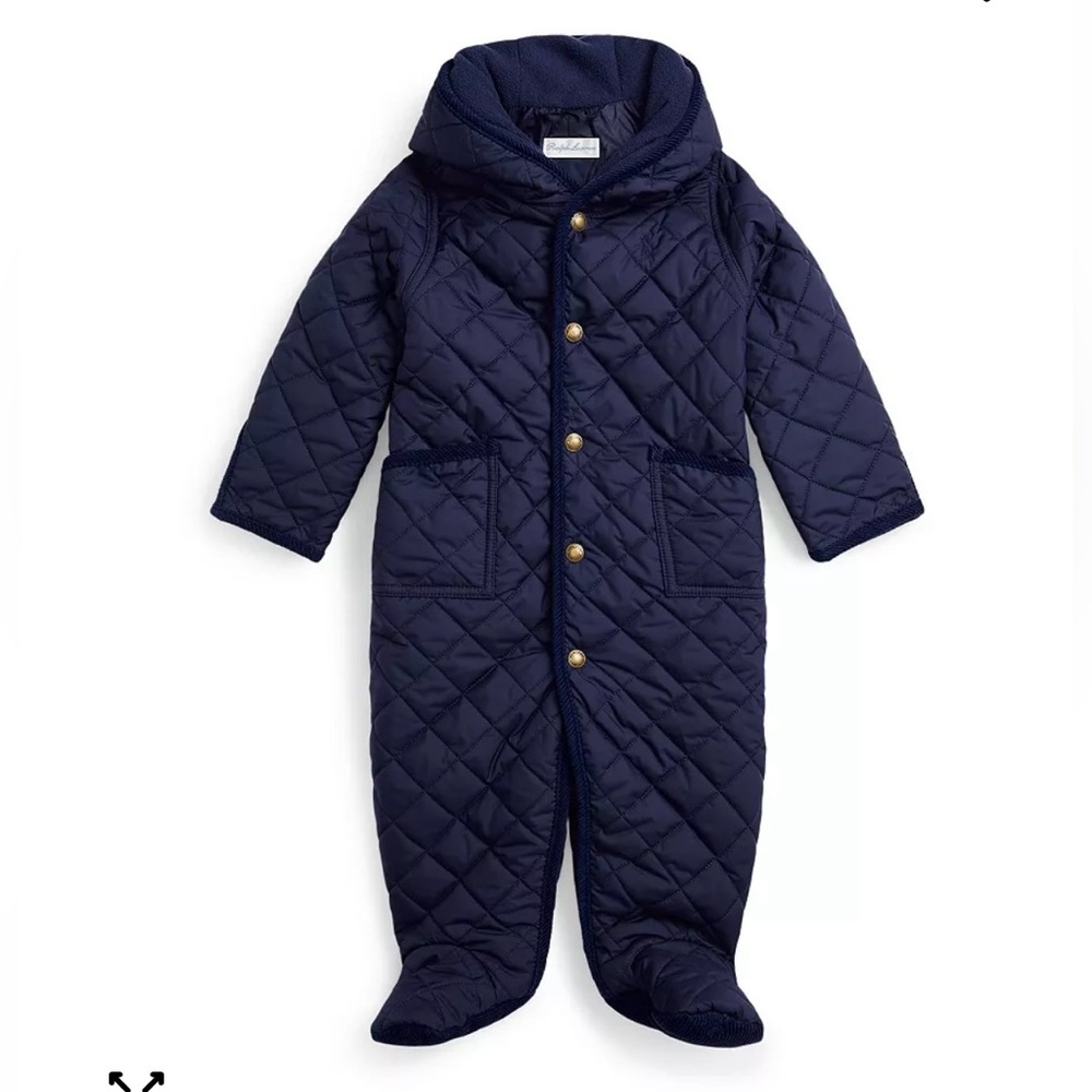 Ralph Lauren Navy Quilted Onesie Size 3 Months